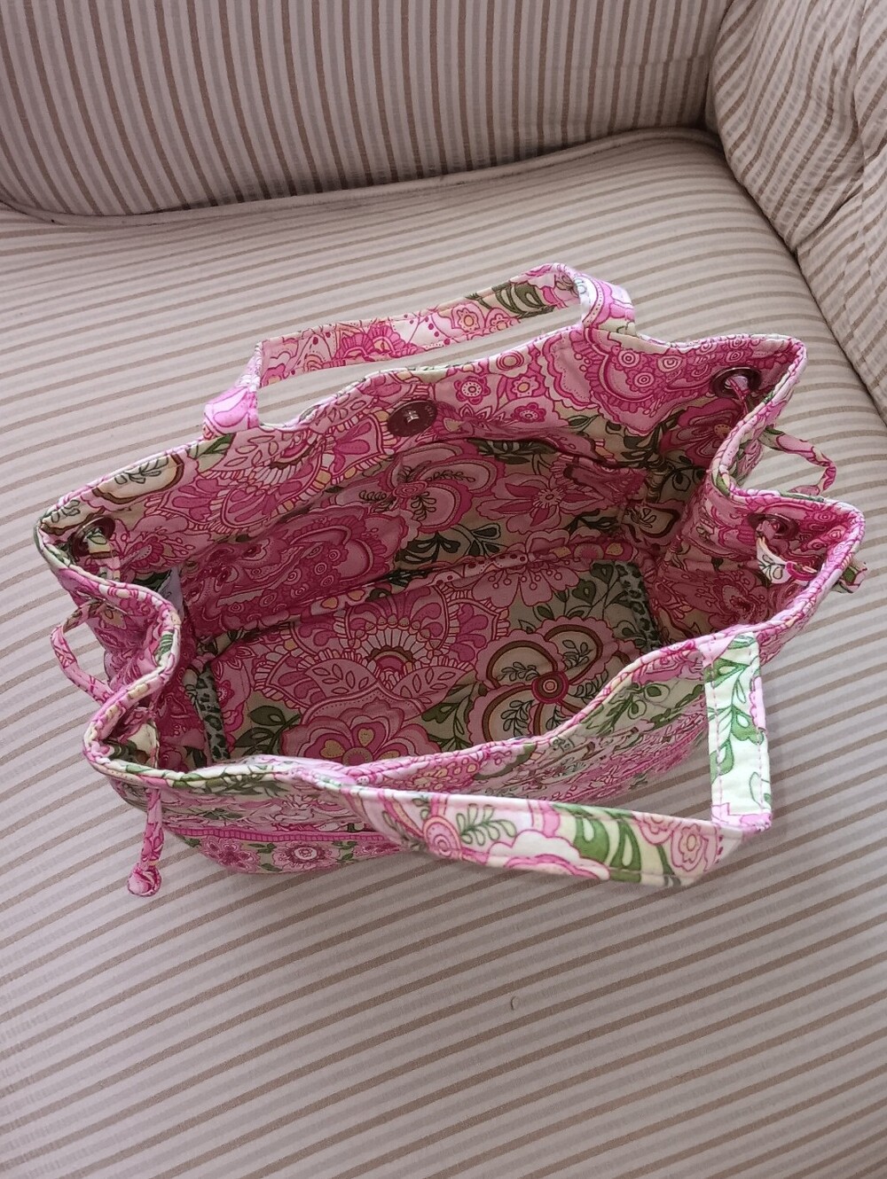 Vera Bradley Pink Floral Quilted Mini-Tote - Picture 5 of 7